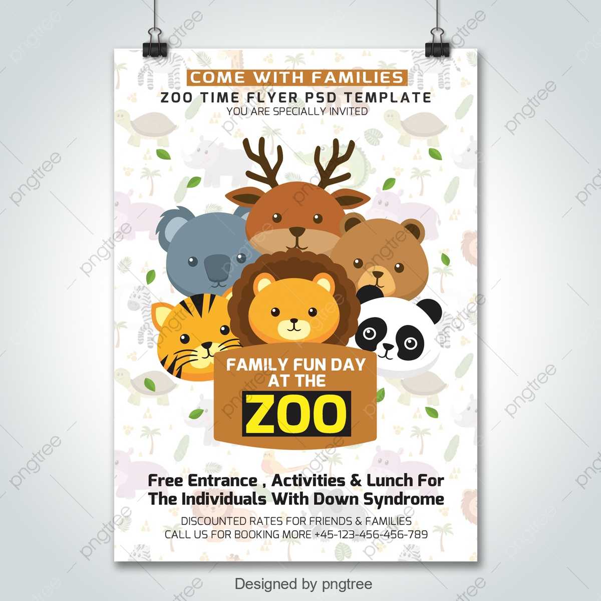 Zoo Flyer Template Lion King Template Download on Pngtree In Zoo Brochure Template